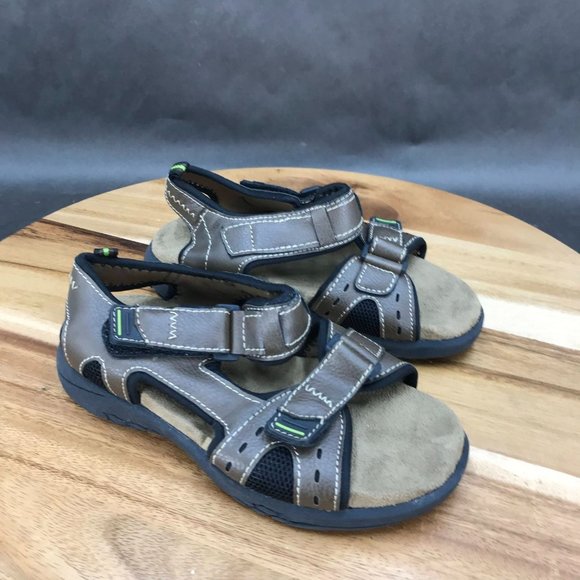 Arizona Jean Co Brown Universal Hook and Loop Sandals Little Boys Size 13 - Picture 1 of 6